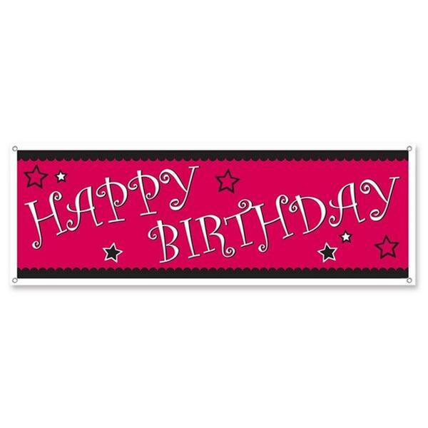 Beistle Co Happy Birthday Sign Banner, 12PK 57051